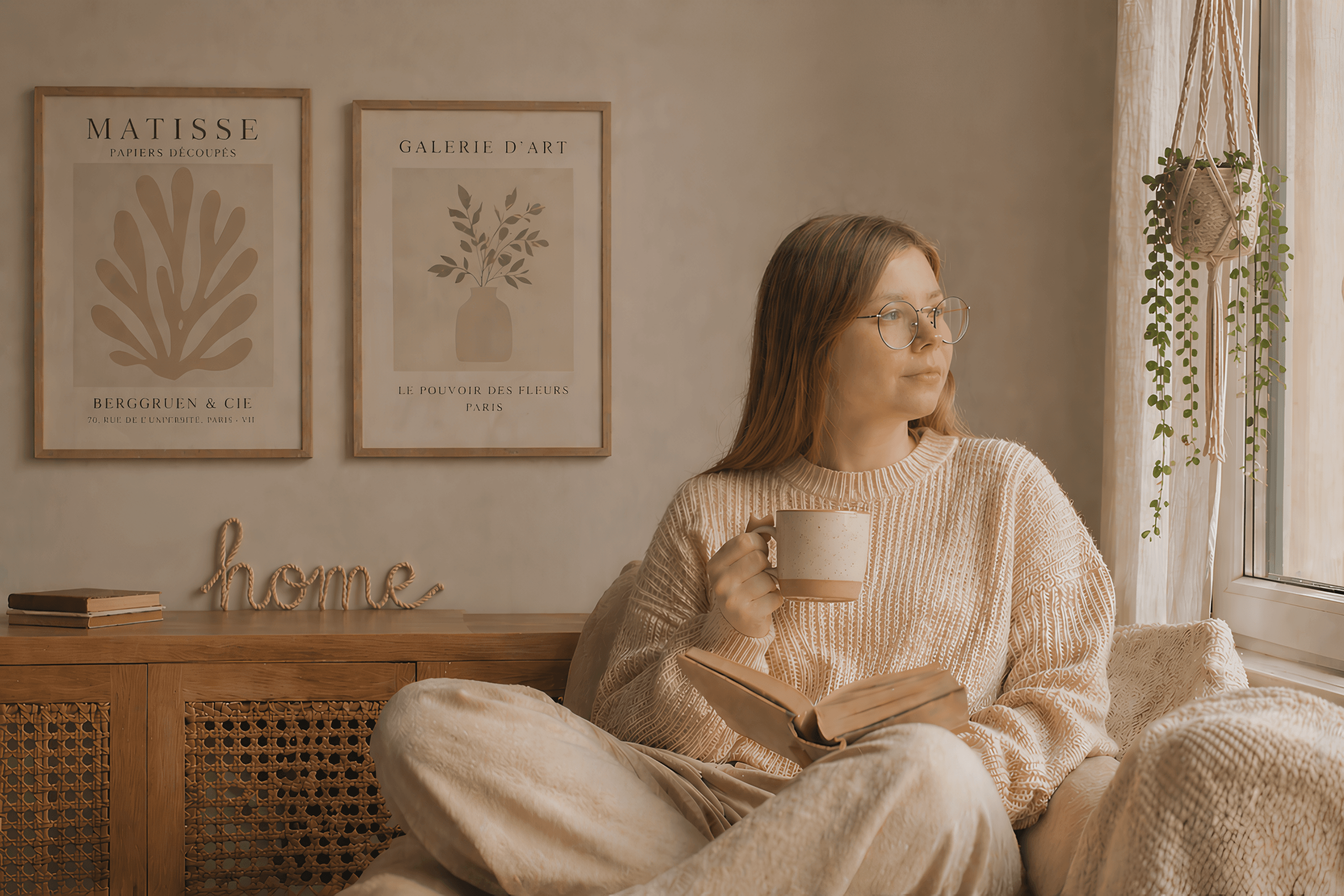 Handmade Luchi wall decor styled in a cozy home interior